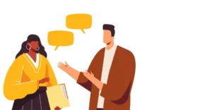 Alunos a comunicar em espanhol em contexto de aulas de espanhol Fluente em Espanhol