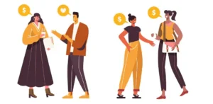 Diálogo em espanhol em contexto profissional após aulas de espanhol